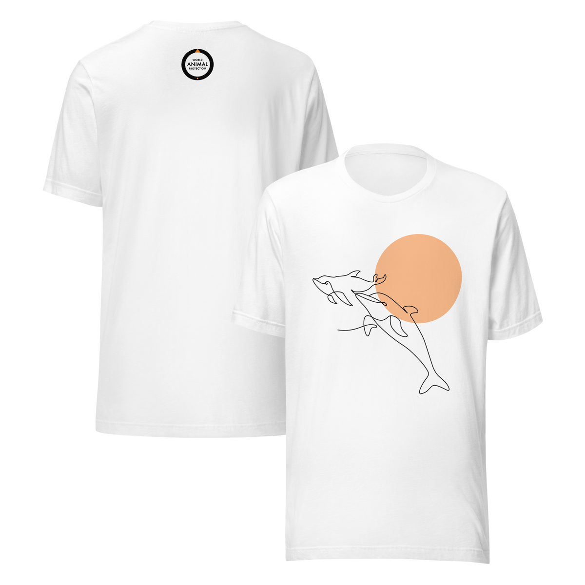 Dolphins Outline Unisex T-Shirt – World Animal Protection Store